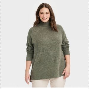 Olive Green Turtleneck Tunic A New Day